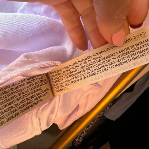 Massimo Dutti lavender v neck 3/4 sleeve tie waist blouse size 6 - Picture 6 of 8